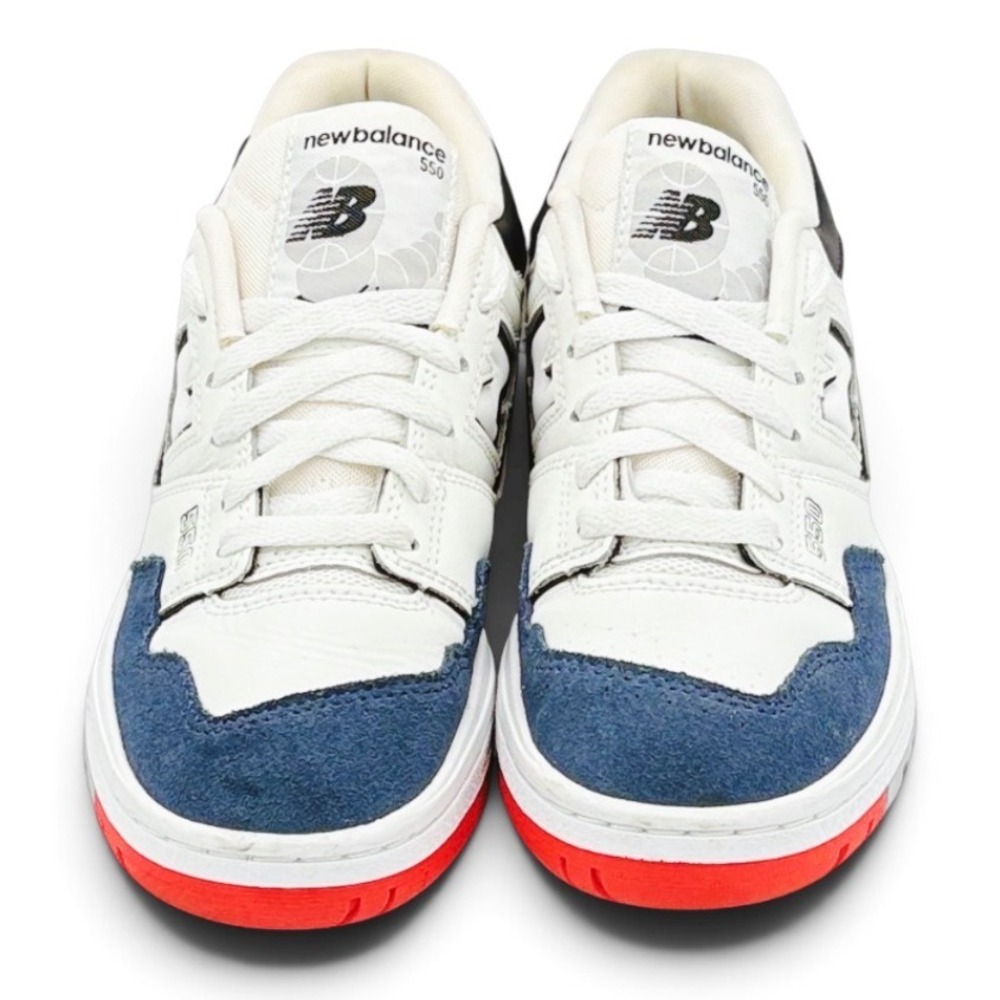 New Balance 550 Big Kids Size 6 White Navy Red Leather Basketball Shoes GSB550CN - Picture 3 of 10